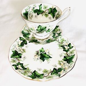 Vintage Royal Albert Ivy Lea RARE Teacup Tennis Snack Set Cup & Saucer HTF